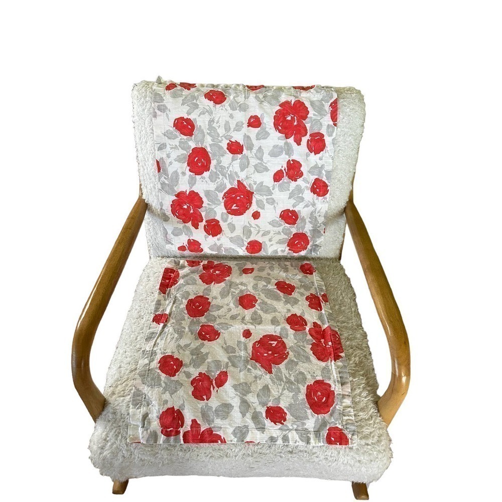 KATE Spade Garden Rose red and gray cloth napkins x2